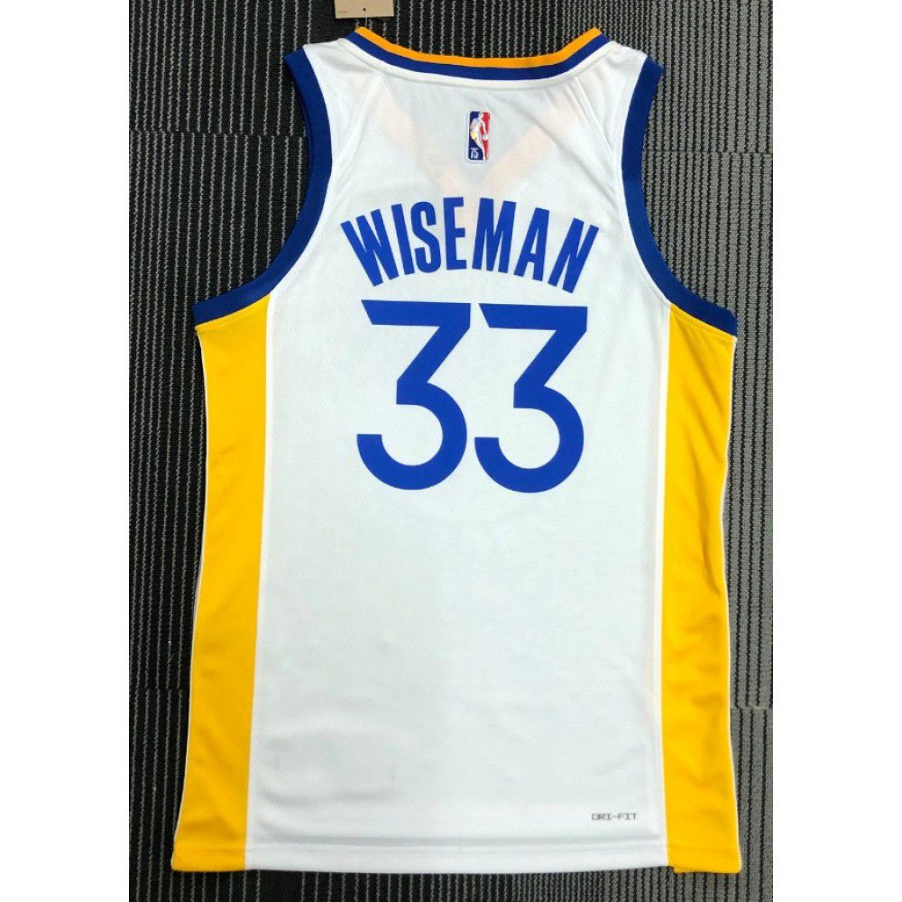 Men's Golden State Warriors James Wiseman #33 White 2021/22 Swingman Jersey - Association Edition-Pro Kit Vault | Brand New 26/27 Sports Jerseys